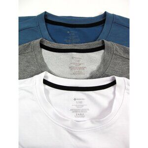 3 Pack Mens T-Shirts Assorted Color Gym Short Sleeves Size Large